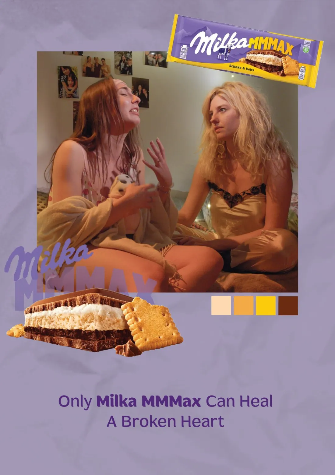 Milka MMMAX poster, Only Milka MMMax Can Heal A Broken Heart